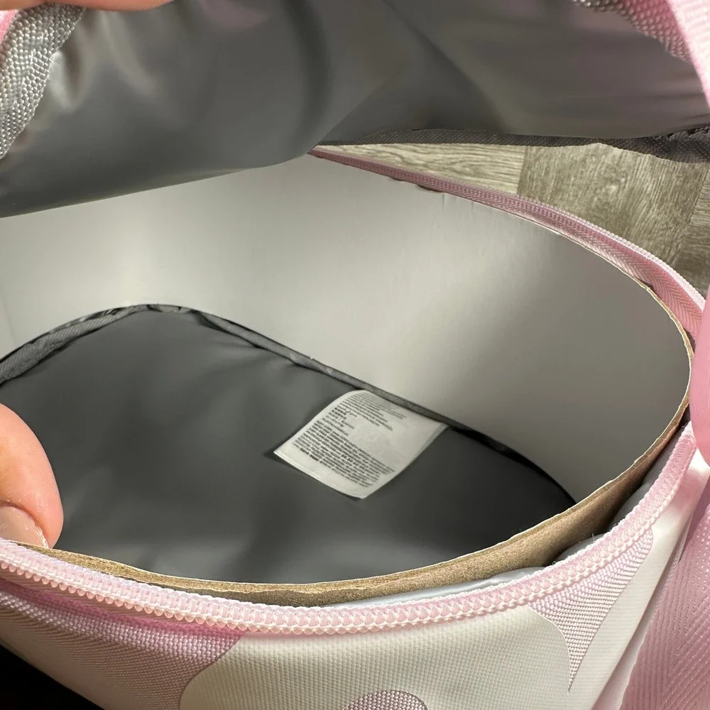Nike Lunch Bag OS Pink Just Do It Insulated Canvas Swoosh NEW 9A2976-A8F